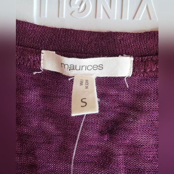 NWT Maurices S High-Low Tunic Top Burgundy Fall Casual Pretty 3003-Bp - Picture 7 of 10